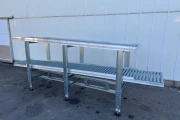 Martin Stolze roller conveyor double on frame 360 x 64 cm and 410 x 64 cm