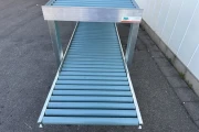 Martin Stolze roller conveyor double on frame 360 x 64 cm and 410 x 64 cm