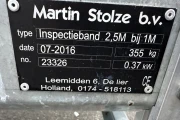 Martin Stolze roller inspection conveyor 250 x 100 cm