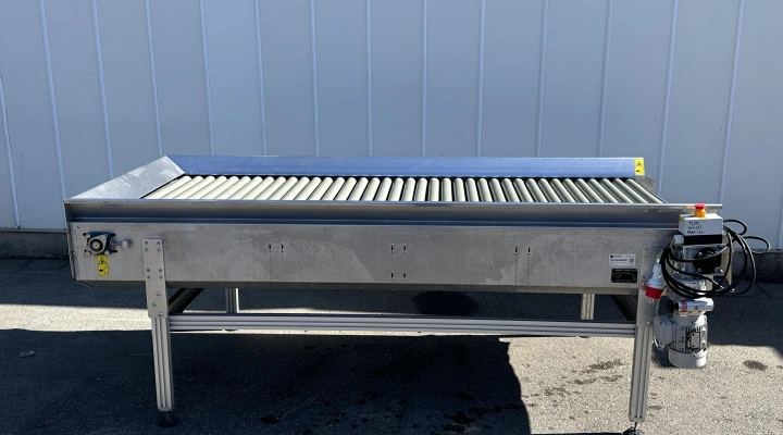 Martin Stolze roller inspection conveyor 250 x 100 cm