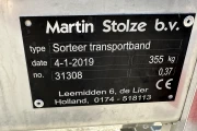 Martin Stolze roller inspection conveyor 250 x 100 cm