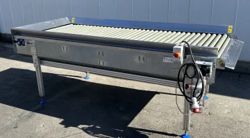 Martin Stolze roller inspection conveyor 250 x 100 cm