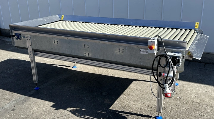 Martin Stolze roller inspection conveyor 250 x 100 cm