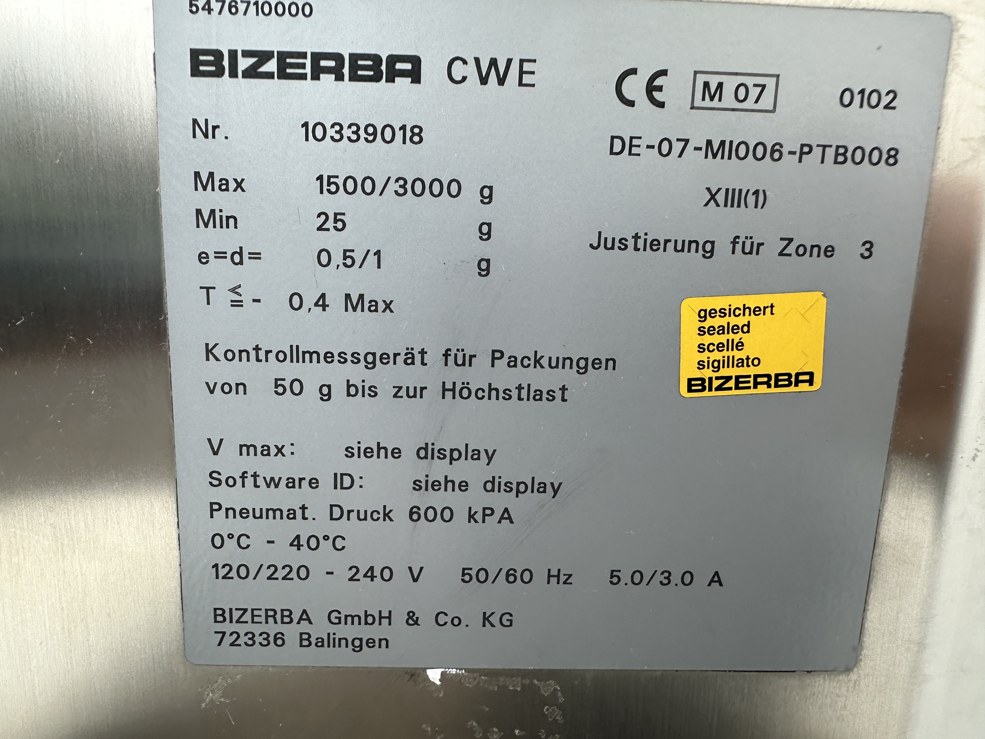 Bizerba CWE