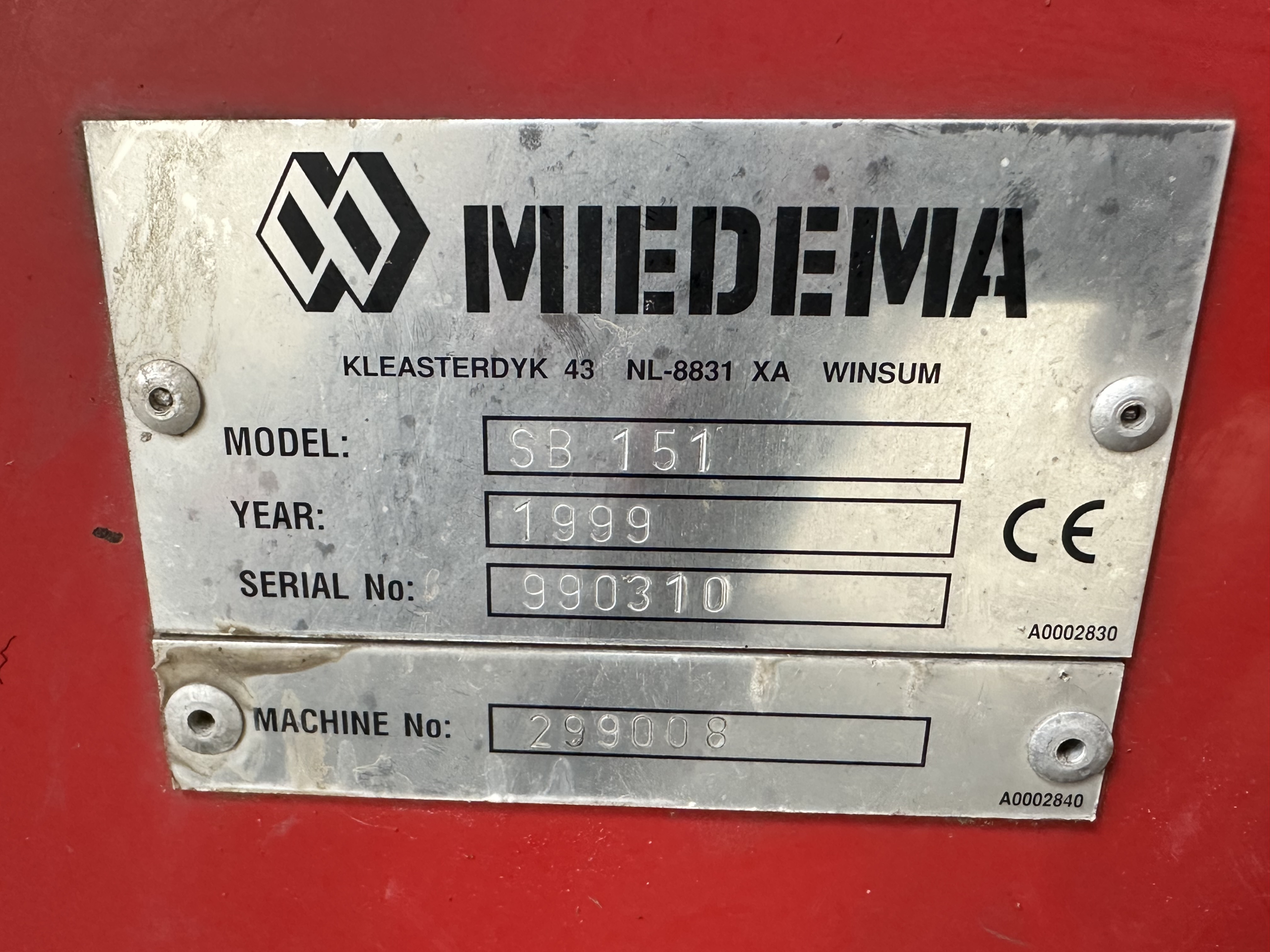 Приемный бункер Miedema SB-151