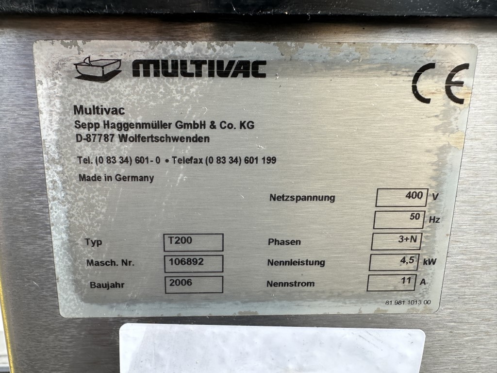 Multivac T200 ����������� ������ � ������� ��������