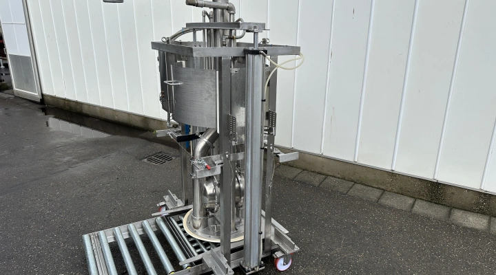 Murzan DUS-50M sanitary drum unloading system stainless steel designed to empty 55-gallon (200 L) drums