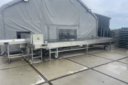 MVL pot plant buffer conveyor belt 650 x 200 stainless steel mobile frame