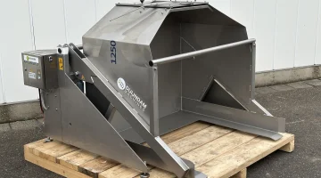 Nueva caja basculante de acero inoxidable de hasta 125 cm