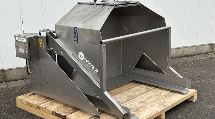 New stainless steel box tipper up to 125 cm