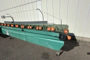 Olimex flower processing machine with 2 binders and collection conveyor