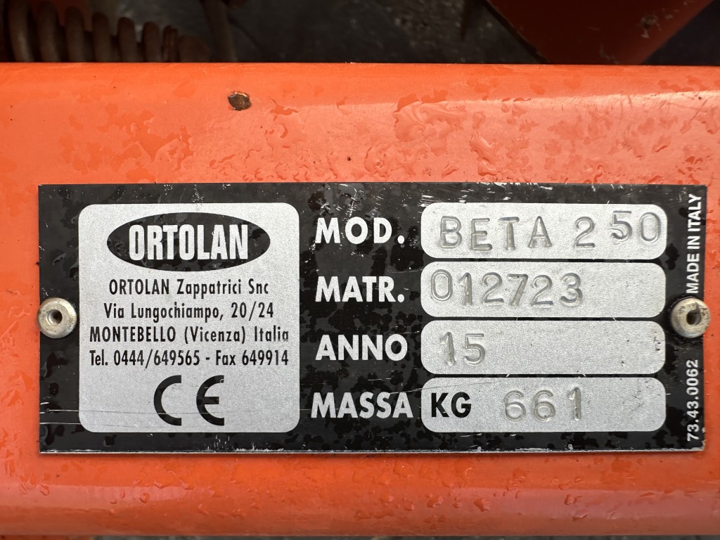 Ortolan Andrea BETA 250 Ротационная борона