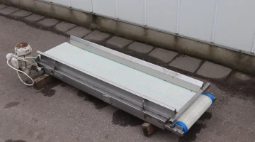 Trasportatore pannekeet con nastro modulare in plastica 195 x 38 cm