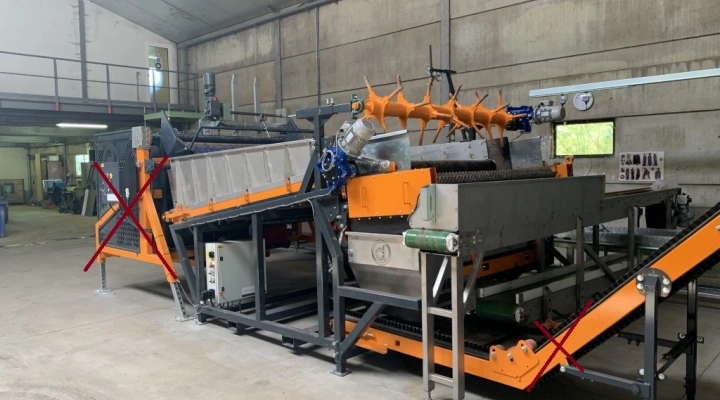 Fraxinus Codius Fraxinus and Codius Chicory infeed line / planting line with Dema hopper