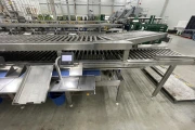 Proseal MC002 + slipmaster weighing line with 14 weighing positions for soft fruits with Slipstream lane divider