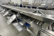 Proseal repackaging and weighing line for soft fruits, such as strawberries