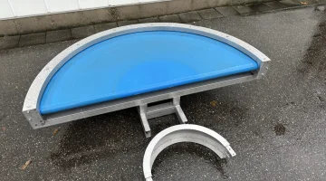 QJ Producties przenośnik łukowe 180 stopni, stal nierdzewna 50 cm