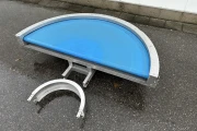 QJ Producties curved conveyor 180 degrees, stainless steel 50 cm