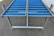 double roller conveyors with crate rack