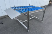 double roller conveyors with crate rack