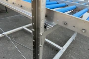 double roller conveyors with crate rack