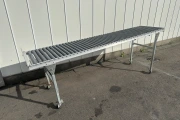 Roller conveyor 300 x 65 cm with wheels