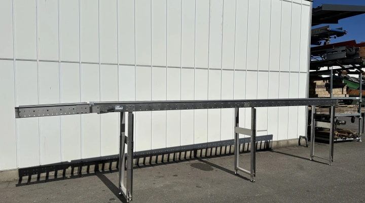 Roller conveyor 635 x 45 cm with stainless steel frame