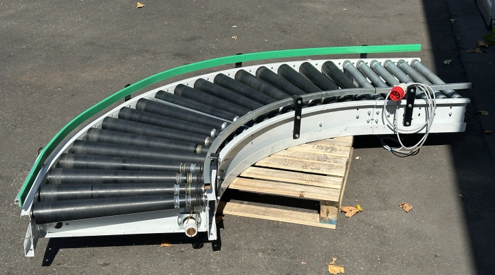 Roller conveyor driven, curved, 64 cm wide