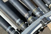 Roller conveyor driven, curved, 64 cm wide