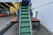 Roller inspection conveyor 280 x 50 cm with elevator