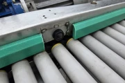 Roller inspection conveyor stainless steel, 260 x 70 cm