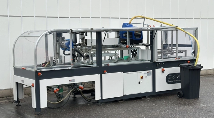 S.M.I carton box folding machine with Melton Glue machine