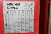 Seeding distances of Kverneland Accord Miniair Super
