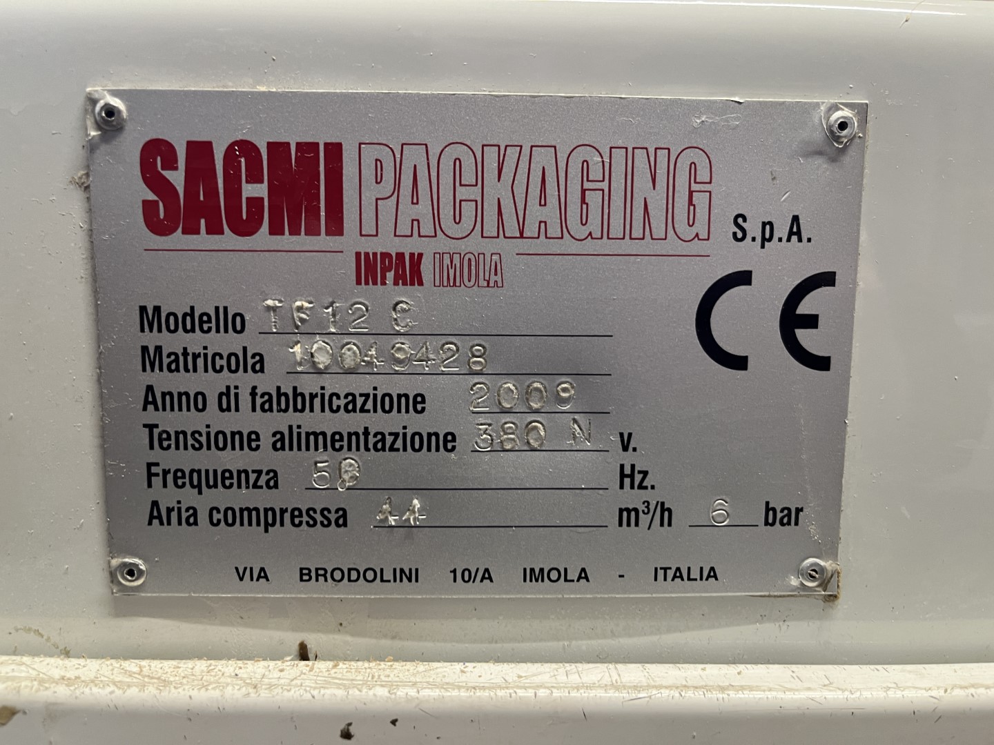 Sacmi TF12 + TS43 M����� ��� �������� ��������� ������� � ������