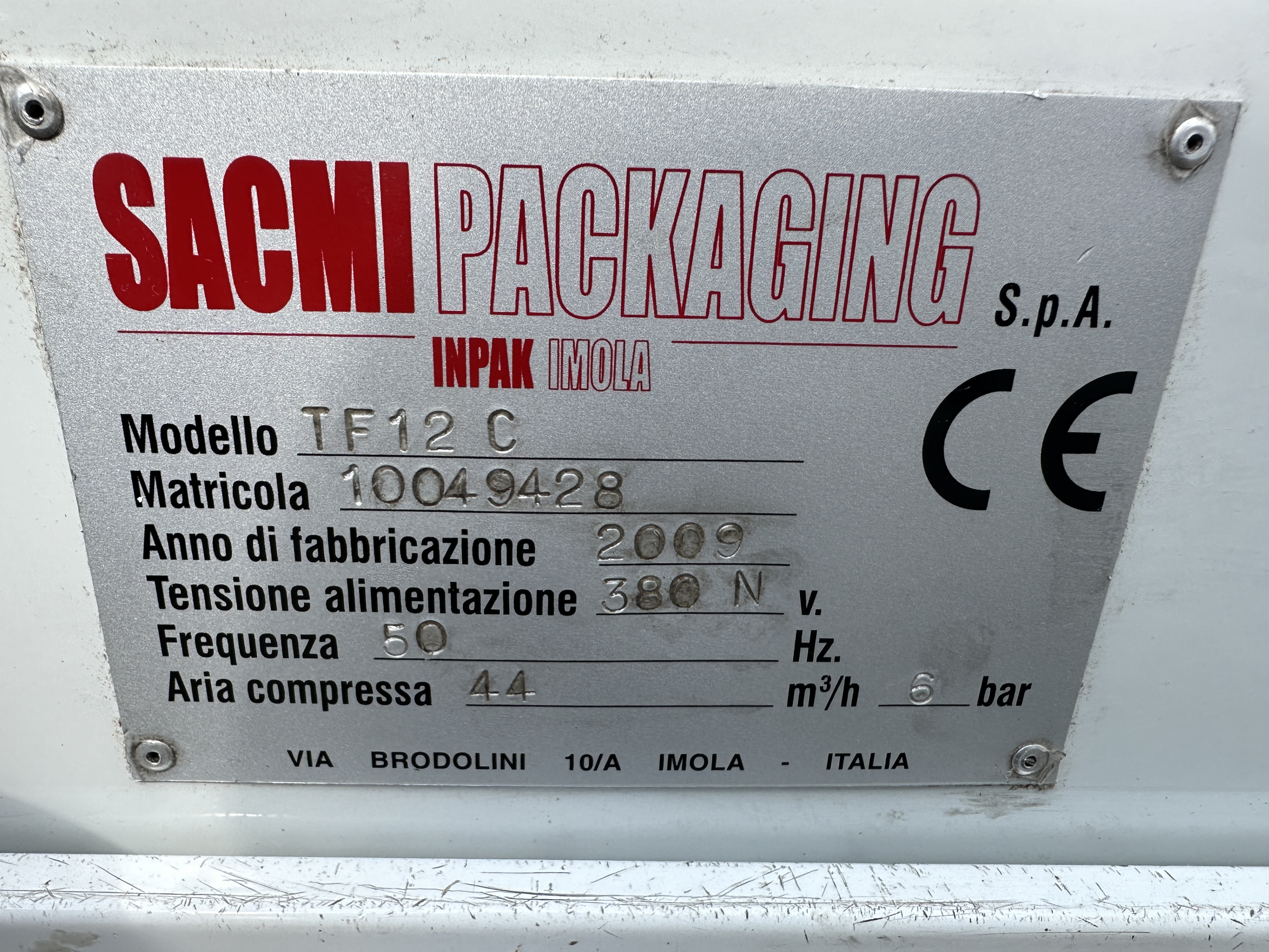 Sacmi TF12 + TS43 M����� ��� �������� ��������� ������� � ������