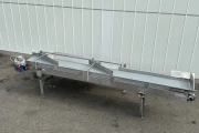 Schneider SWF650 conveyor 470 x 65 cm with stainless steel collection bin
