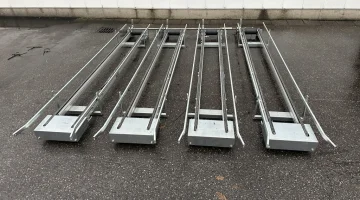 Set of 4 chain conveyors without drive 280 x 40 cm