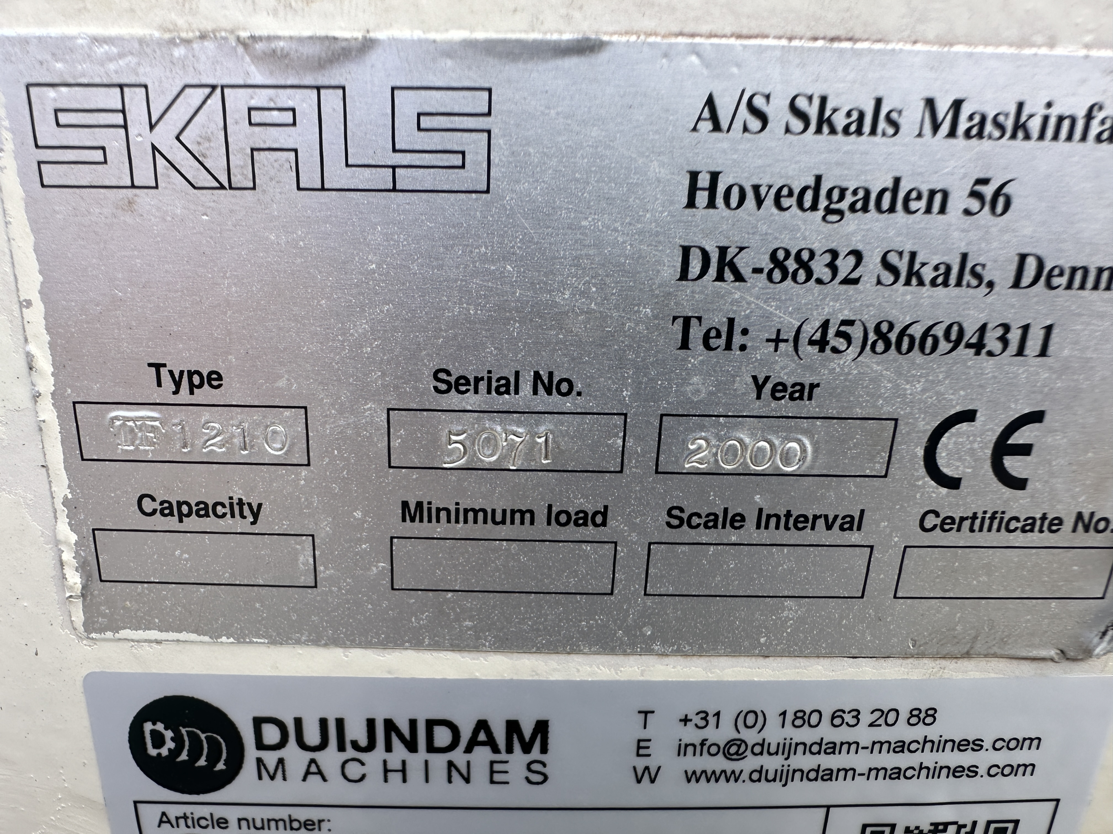 Skals TF1210 ��������� ������������ � ������������ ���������� �������� ��� ���������