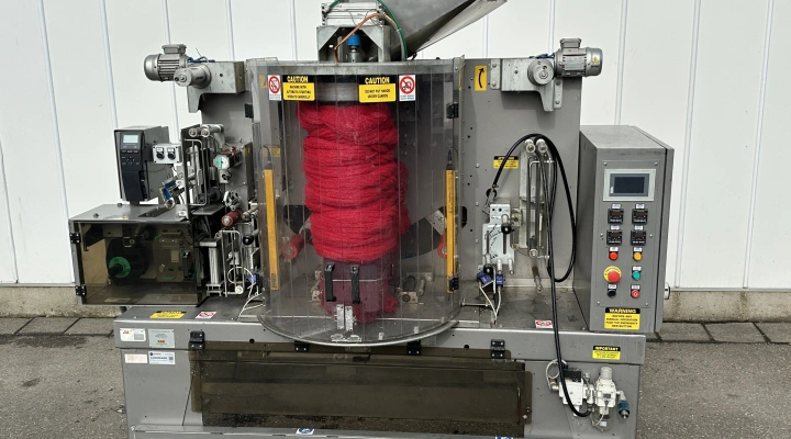 Sorma BRS 134 vertical packaging machine for Girsac, Sormapack and Sormabag with label printer