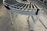 Sorma roller conveyor driven with 90° curve and conveyor 145 x 60 cm