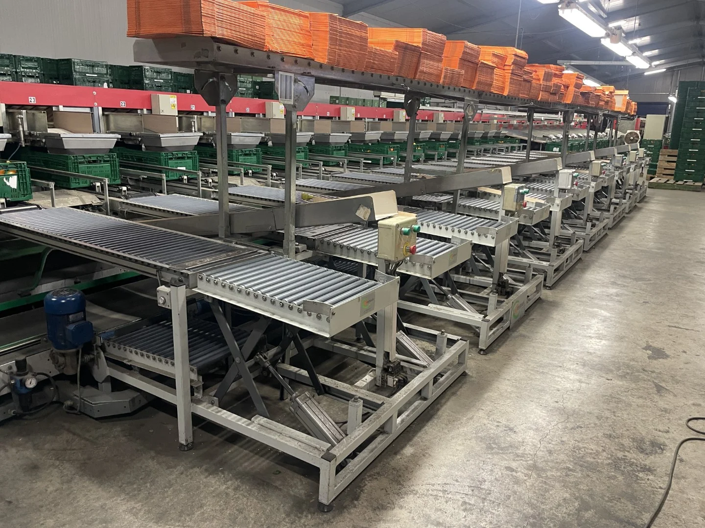 Sorma PAL 108S palletizer with Herdi WIS100SP pallet supply and chain ...