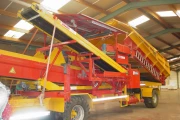Spinnekop Combine receiving hopper with cleaner ,inspection conveyor and elevator