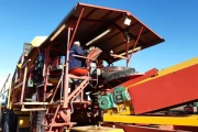 Spinnekop Combine receiving hopper with cleaner ,inspection conveyor and elevator
