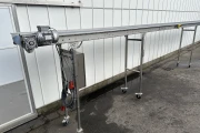 Stainless steel 970 x 240 cm with high legs with wheels