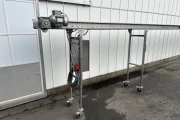 Stainless steel 970 x 240 cm with high legs with wheels