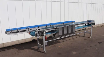 FMT Stainless steel conveyor 410 x 40 cm + 340 x 15 cm