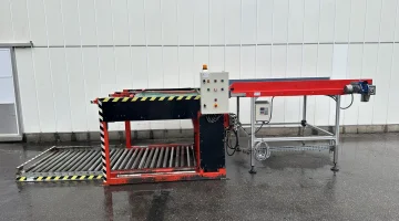 Stas ribaltatori di cassette automatico con nastro dosatore