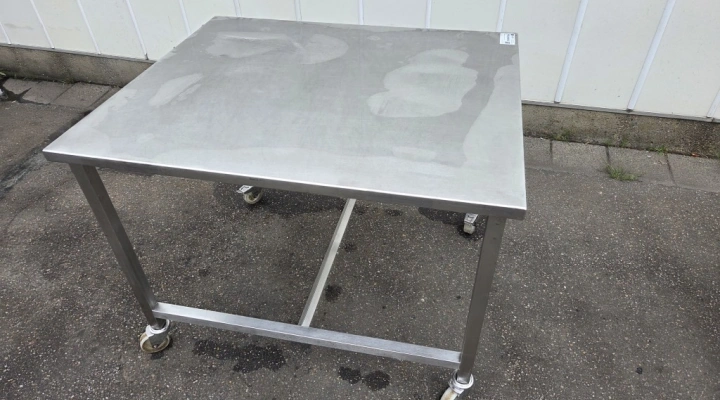 RVS werktafel, 120 x 100 cm