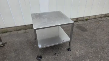 Work table stainless steel, 96 x 96 cm