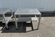 RVS werktafel met aluminium poten 100 x 120 cm